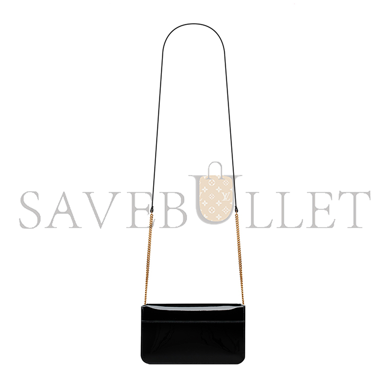 YSL CASSANDRE PHONE HOLDER IN PATENT LEATHER 808548BMIIJ1000 (18*11*2.5cm)